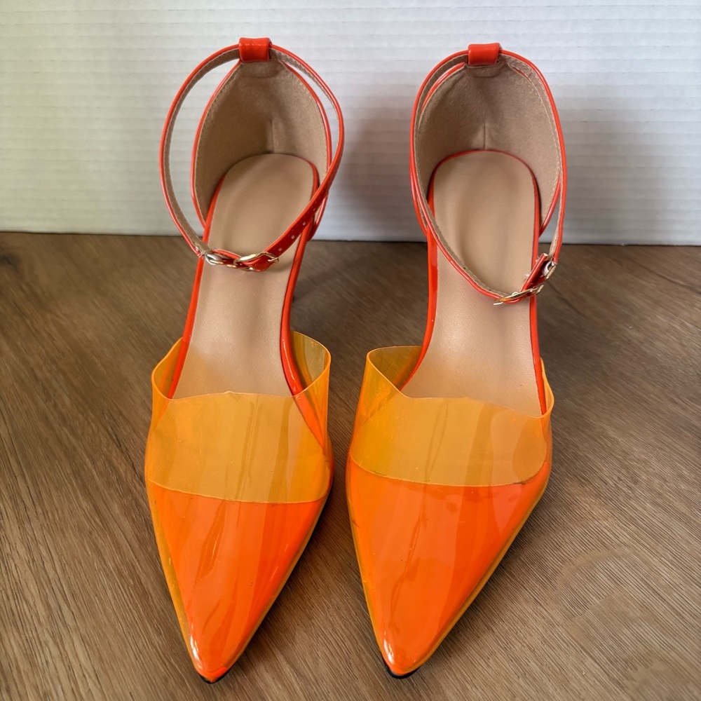 Stylish Orange and Yellow Women's Heels